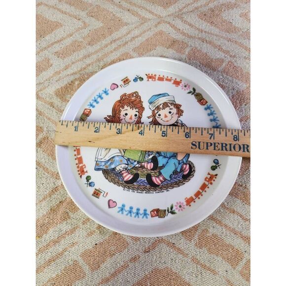 Oneida Deluxe Melamine Raggedy Ann and Andy Plate #A82 - Picture 6 of 6